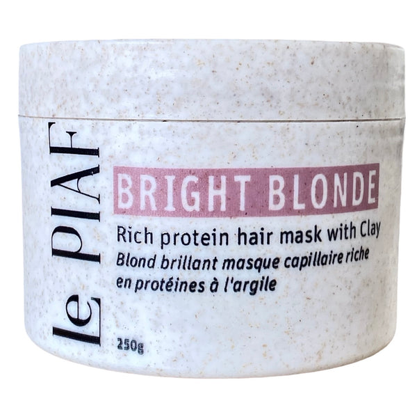 BRIGHT BLONDE Rich protein hair mask with Clay - Blond brillant masque capillaire riche en protéines à l'argile