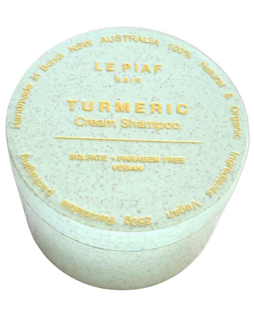 Le Piaf Cream Shampoo TURMERIC Essential oil. Biodegradable jar 250g