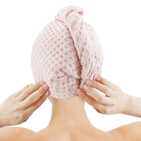 Turban Waffle wrap rapid Absorbent Hair Towel