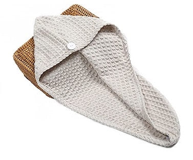 Turban Waffle wrap rapid Absorbent Hair Towel