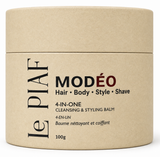 MODÉO. One rich foaming cream. 4 essentials in one jar: Shampoo. Body wash. Modelling Paste. Shave cream