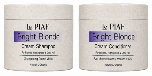 The DUO - BRIGHT BLONDE Cream Shampoo and Cream Conditioner with clay - Bain violet éclat lumineux anti Yellow à l’argile