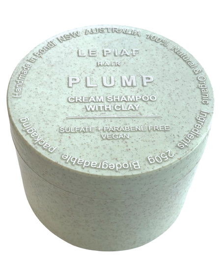 Le Piaf Cream Shampoo SMOOTH with clay  Biodegradable Jar Travel size 50g